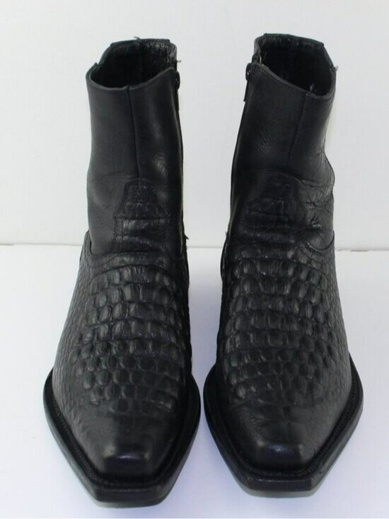 Buffalo Brand Handcrafted Leather Cowboy Alligator Crocodile Style Boots (8 US) main image 12